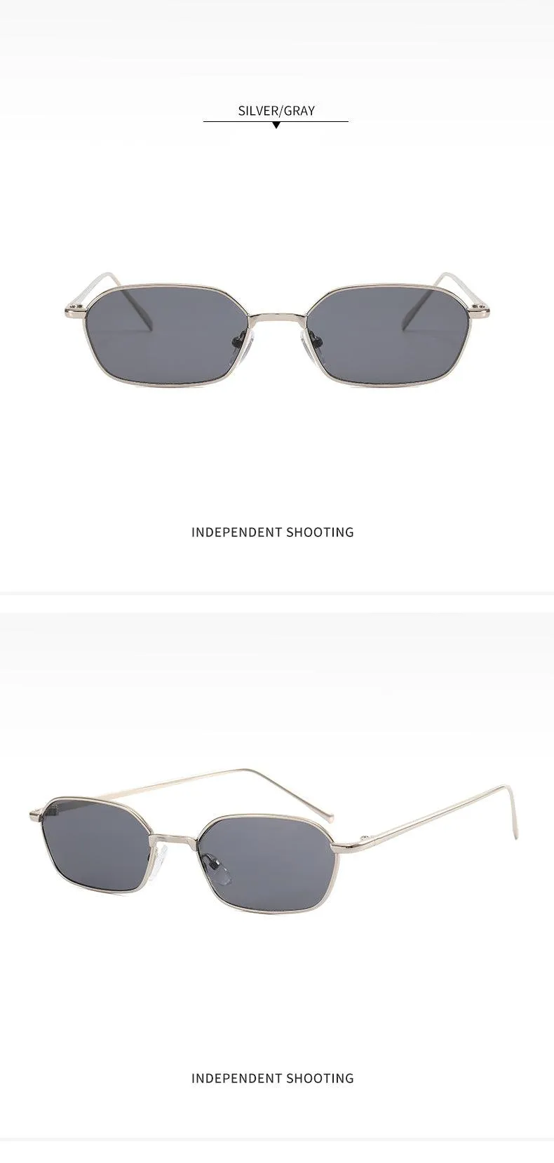 Fashion Oval Metal Frame Sunglasses