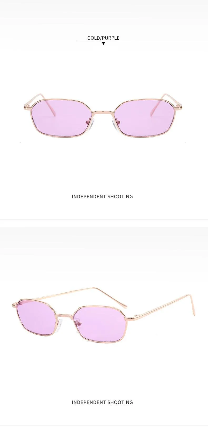 Fashion Oval Metal Frame Sunglasses