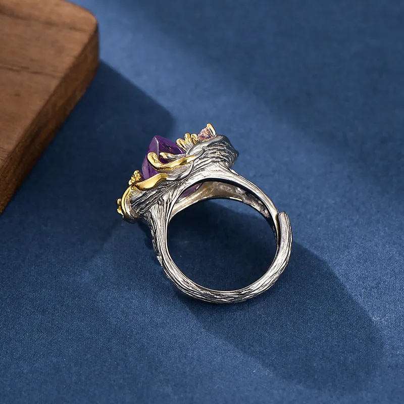 Fashion S925 Silver Italian Two-Tone Ring