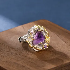 Fashion S925 Silver Italian Two-Tone Ring