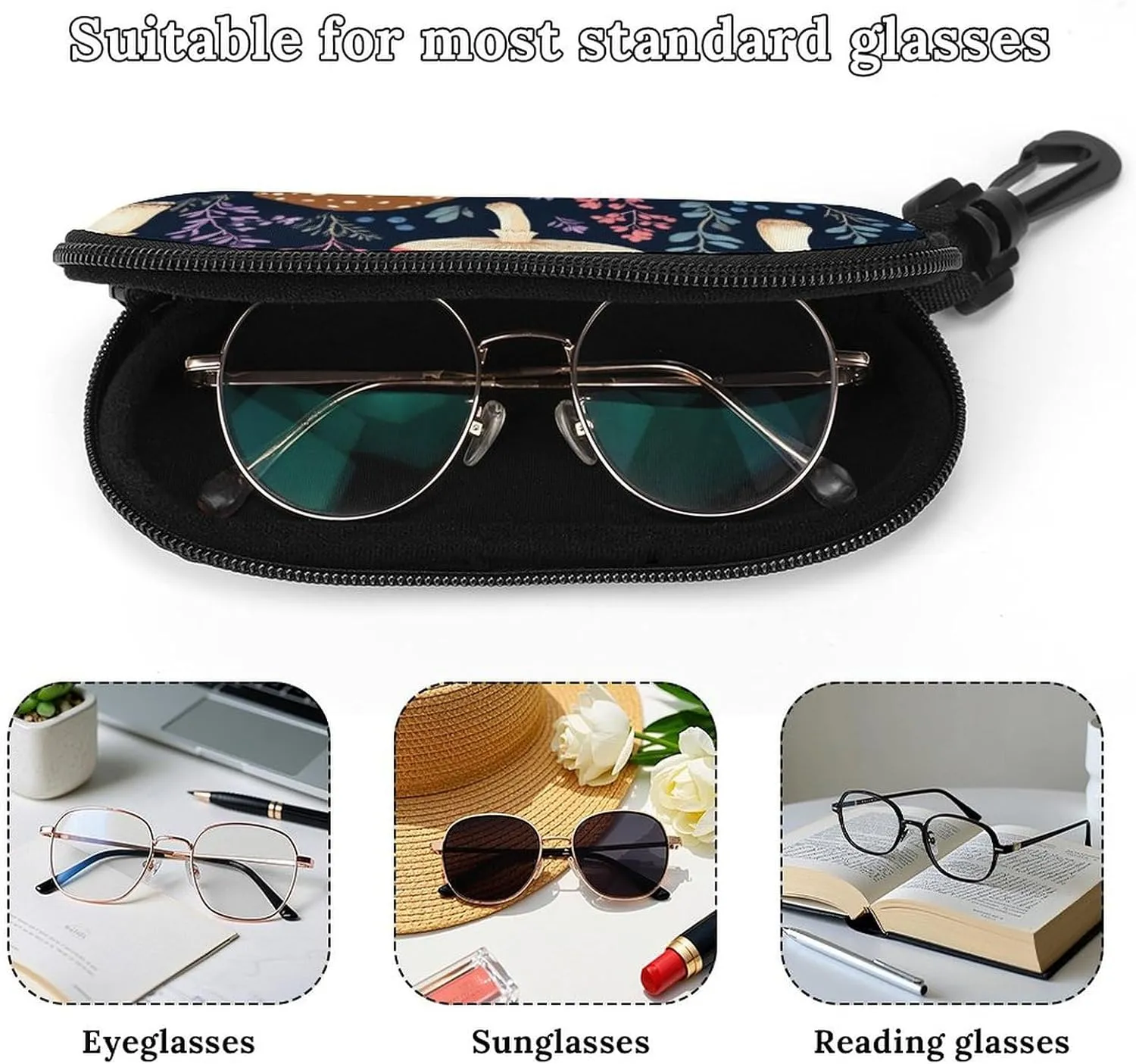 Fashion Soft Eyeglass Case Portable Sunglasses Pouch Sunglass Organizer Bag