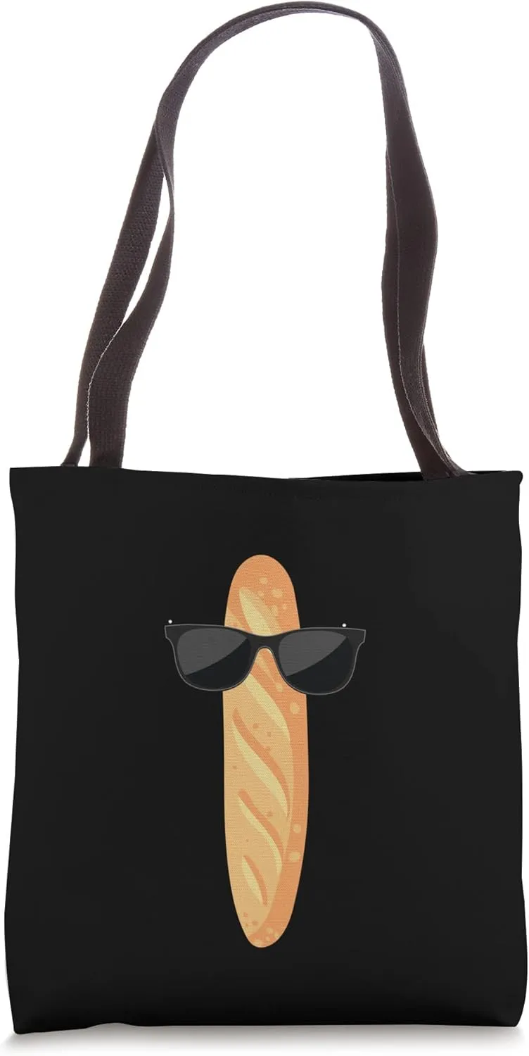 Funny Baguette With Sunglasses French Pastry Tote Bag