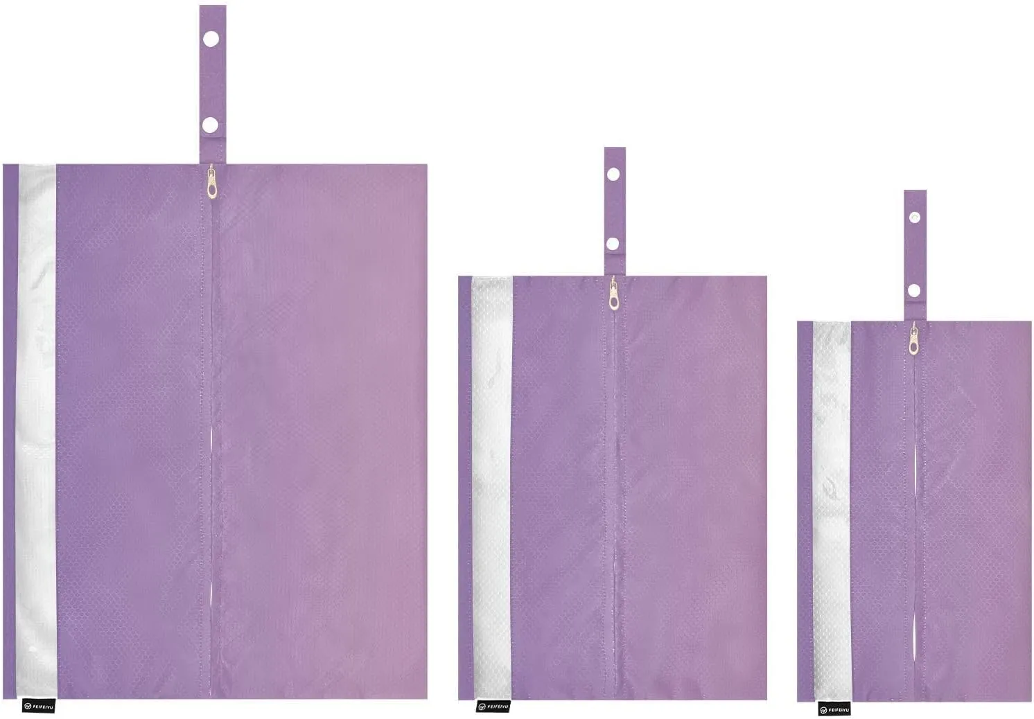 Garment Bag Closet Storage, Luggage Space Saver, Purple Gradient, Waterproof, 3 Set Travel Packing Cubes For Suitcases, Luggages Management Personnel