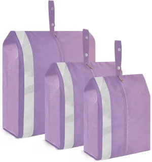 Garment Bag Closet Storage, Luggage Space Saver, Purple Gradient, Waterproof, 3 Set Travel Packing Cubes For Suitcases, Luggages Management Personnel