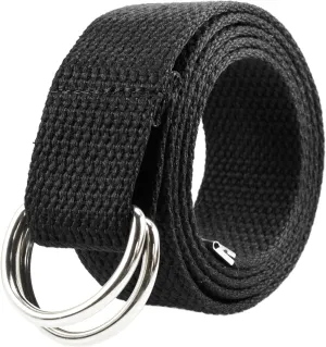 Gelante Canvas Web D Ring Belt Silver Buckle Military Style for men & women 1 or 3 pcs
