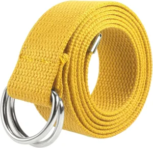 Gelante Canvas Web D Ring Belt Silver Buckle Military Style for men & women 1 or 3 pcs