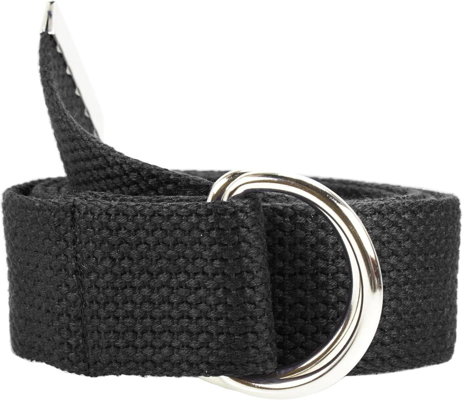 Gelante Canvas Web D Ring Belt Silver Buckle Military Style for men & women 1 or 3 pcs