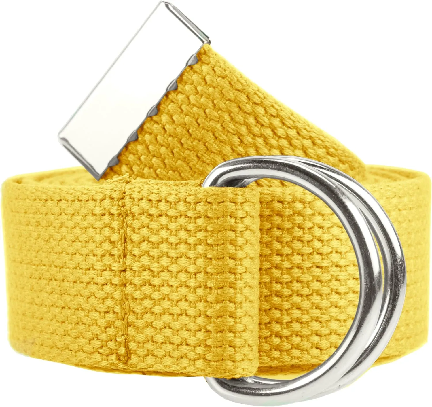 Gelante Canvas Web D Ring Belt Silver Buckle Military Style for men & women 1 or 3 pcs