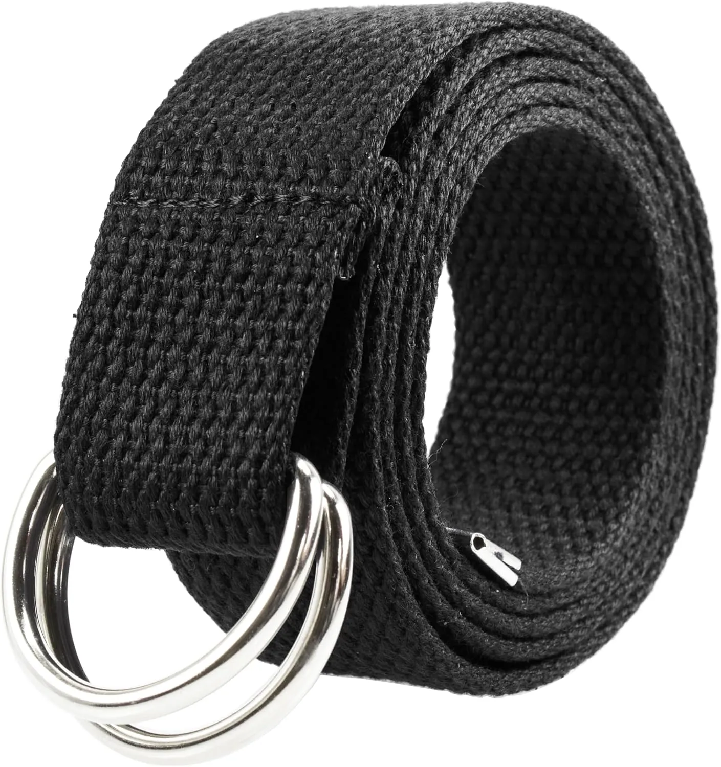 Gelante Canvas Web D Ring Belt Silver Buckle Military Style for men & women 1 or 3 pcs