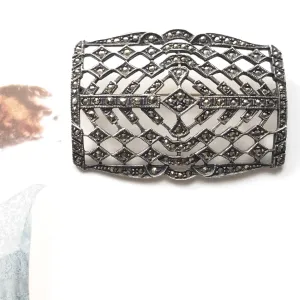 Geometric Marcasite Pin