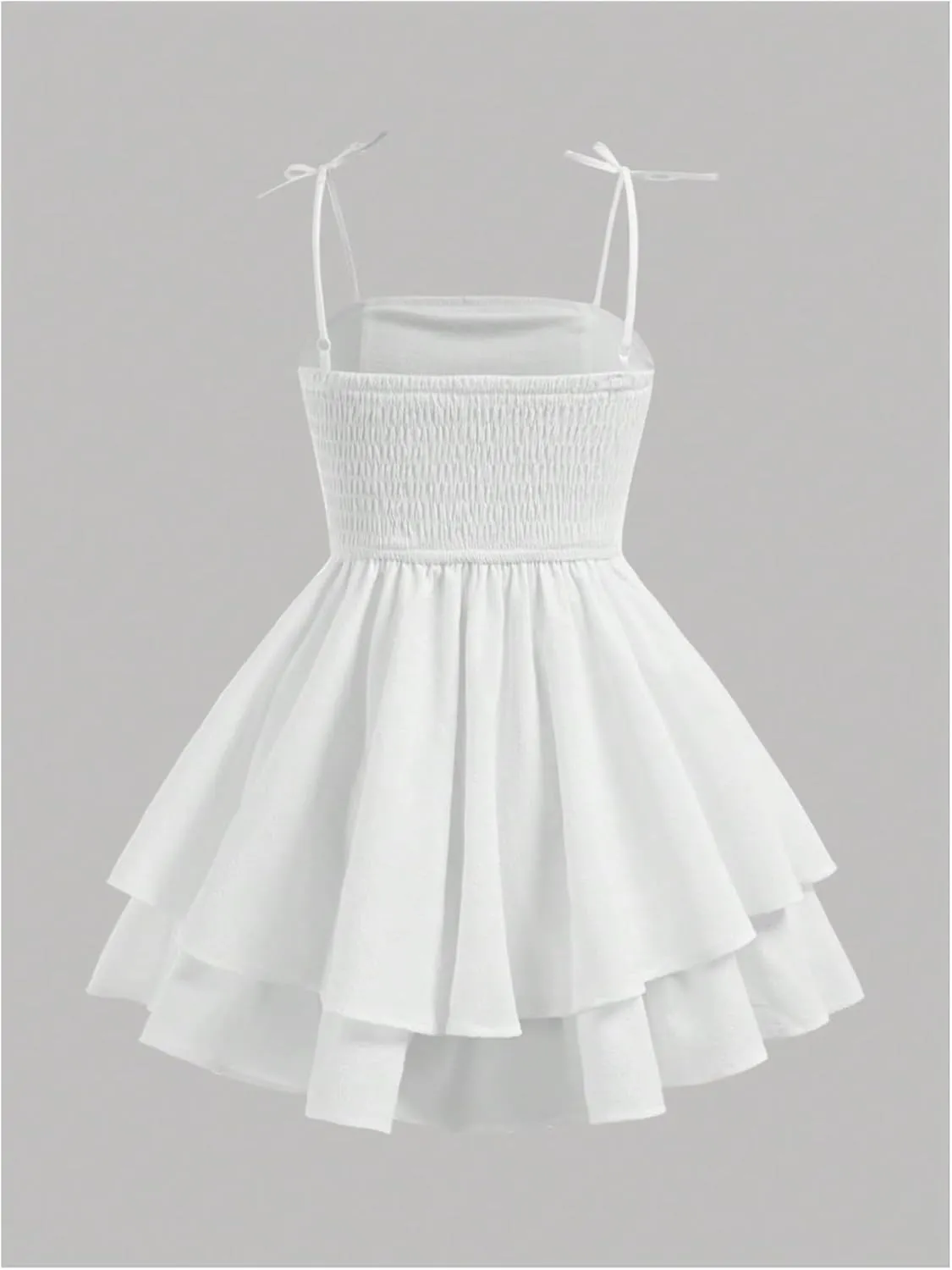 Girl's Floral Cami Dress Ruched Sleeveless Pink Layered Ruffle Kawaii Short Floral Summer Dresses