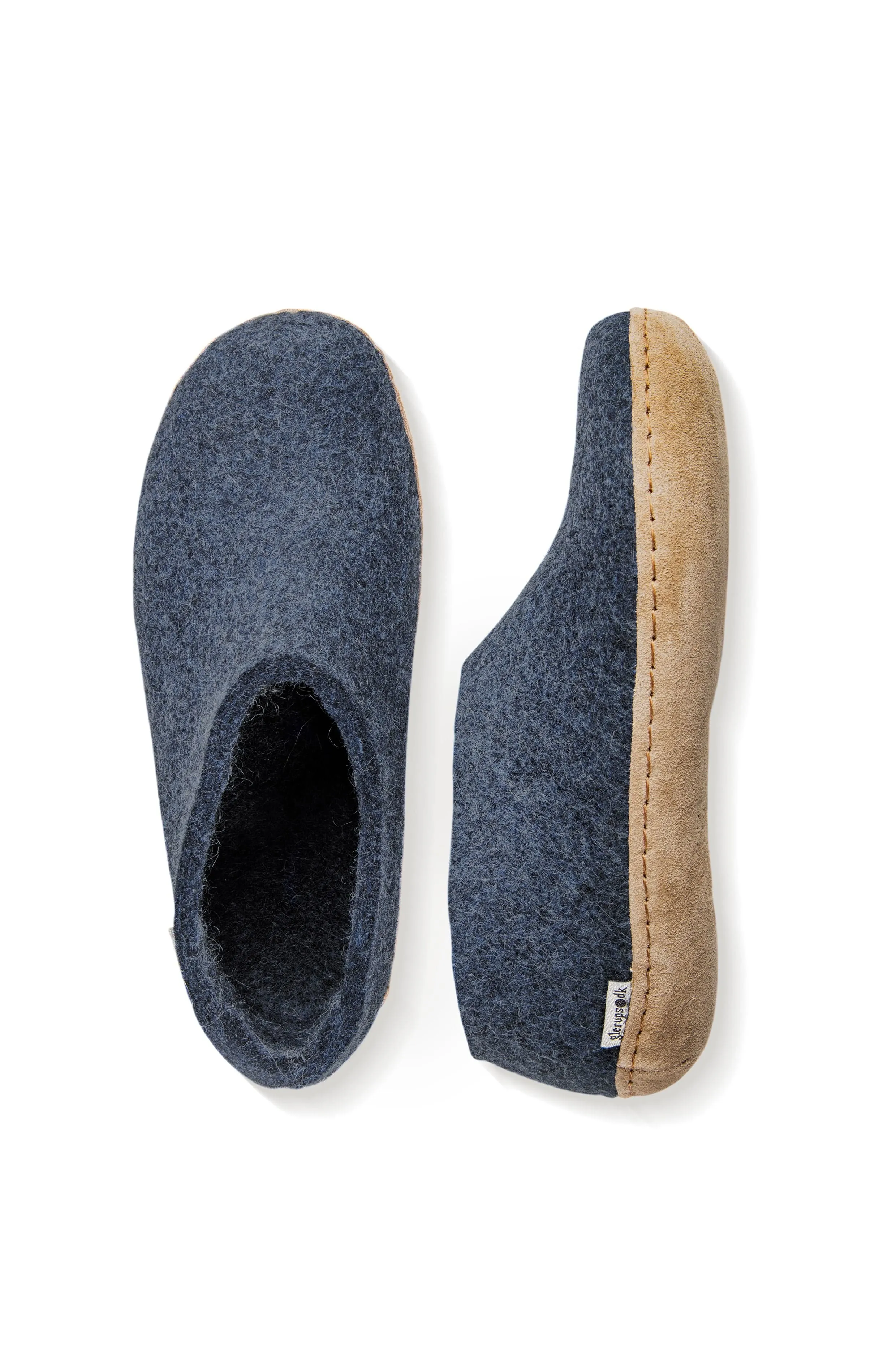 Glerups Slipper: Shoe, Denim, Leather A-10-00