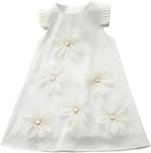 GORGLITTER Girl's Floral Easter Dress Cute Flower Ruffle Flowy Sleeveless Round Neck Spring Summer Mini Sundress 2025