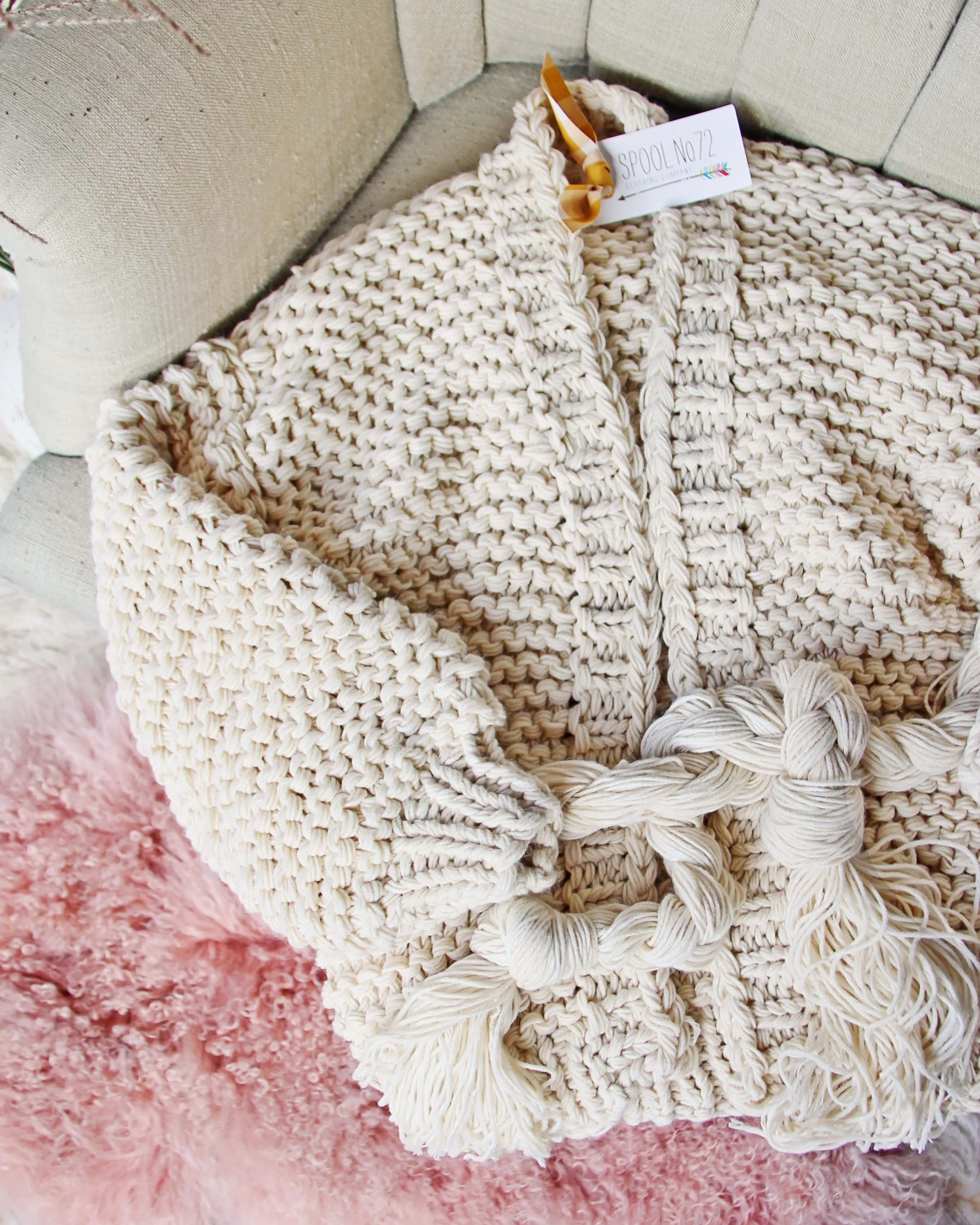 Handknit Braided Sweater