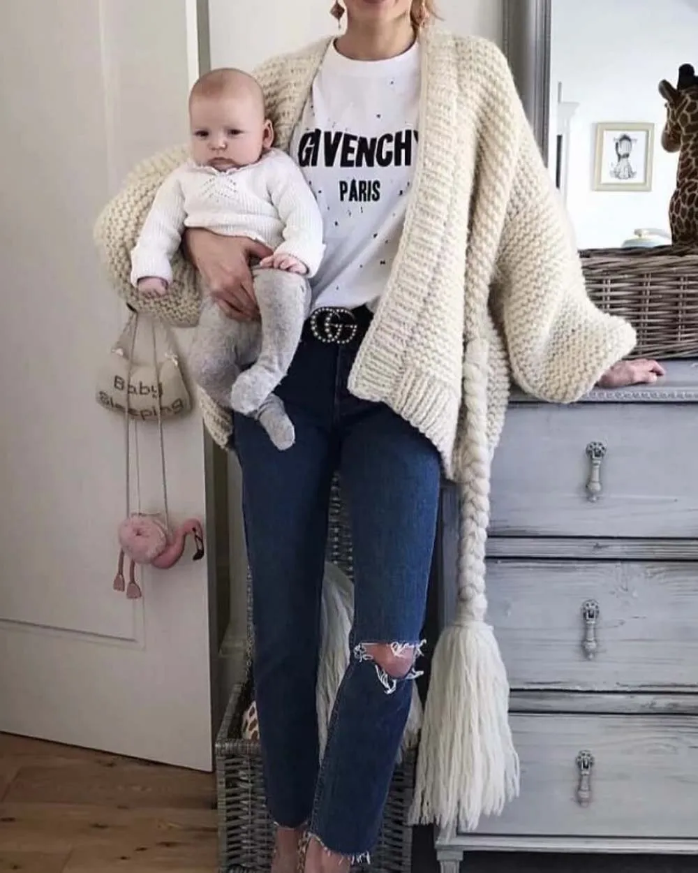 Handknit Braided Sweater