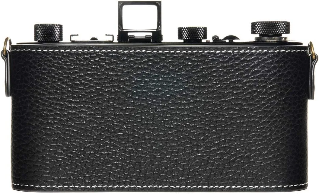 Handmade Genuine Real Leather Half Camera Case Bag Cover for Leica 0 i ii iii IIIA iiib Black Color (with Strap D-Rings)