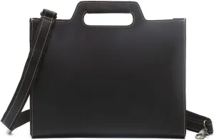 Handmade Vintage Handbag Business Briefcase Single Shoulder Crossbody Bag Large Capacity