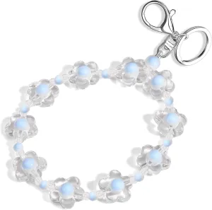 Handmade Wristlet Keychain, Key Ring Bracelet for Women, Bangle Key Chain Holder,Silicone Beads Key Ring