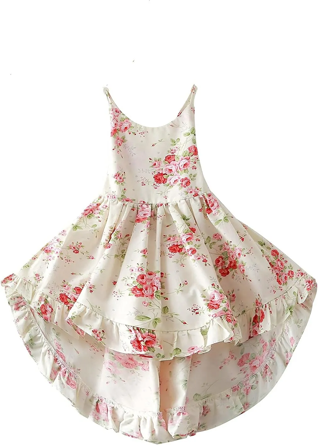 HILEELANG Girl Summer Beach Dress Halter Neck Sleeveless Casual Tank Outfit Sundress 1-12Y