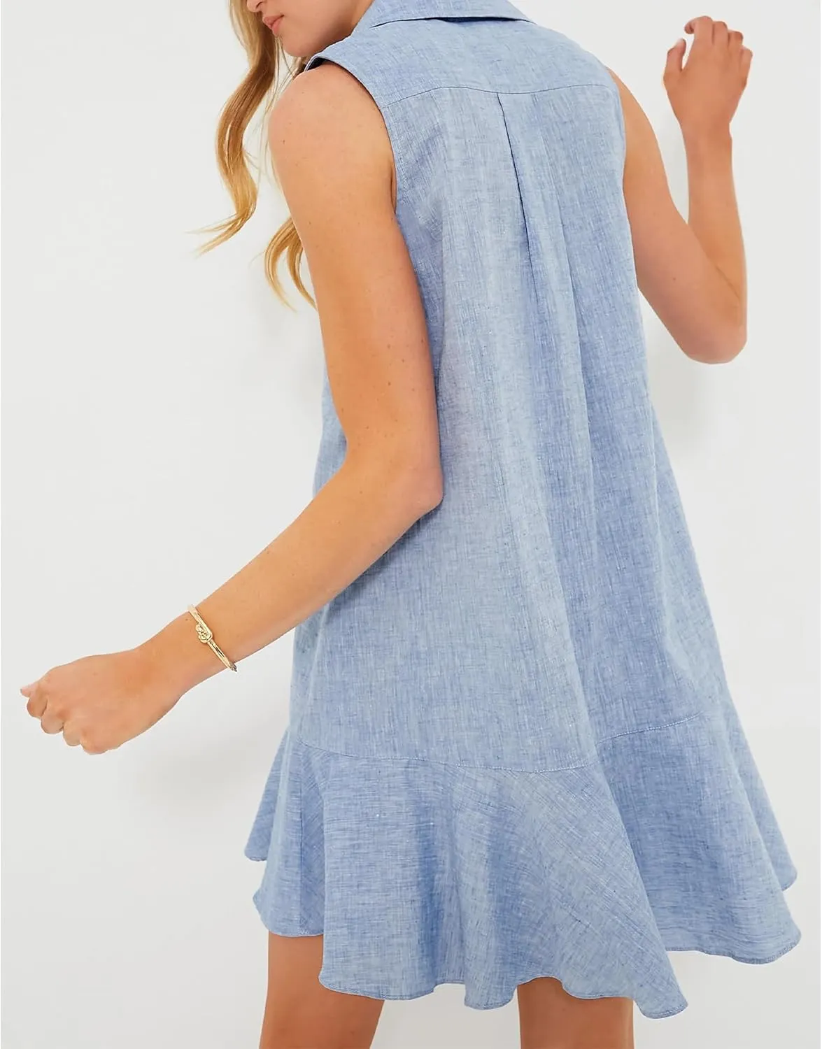 Hixiaohe Women Summer Shirt Dresses Casual Button Down Sleeveless Mini Dress for Women Beach Flowy Short Sundresses