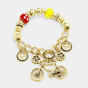 iLLASPARKZ Bicycle Charm Stretch Bracelet