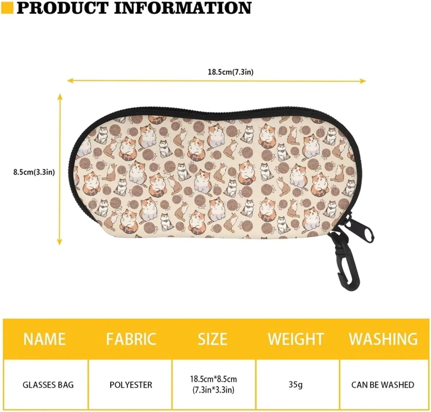 JoyLamoria Novelty Design Portable Glasses Case Ultra Light Neoprene Sunglasses Bag Eyeglasses Case