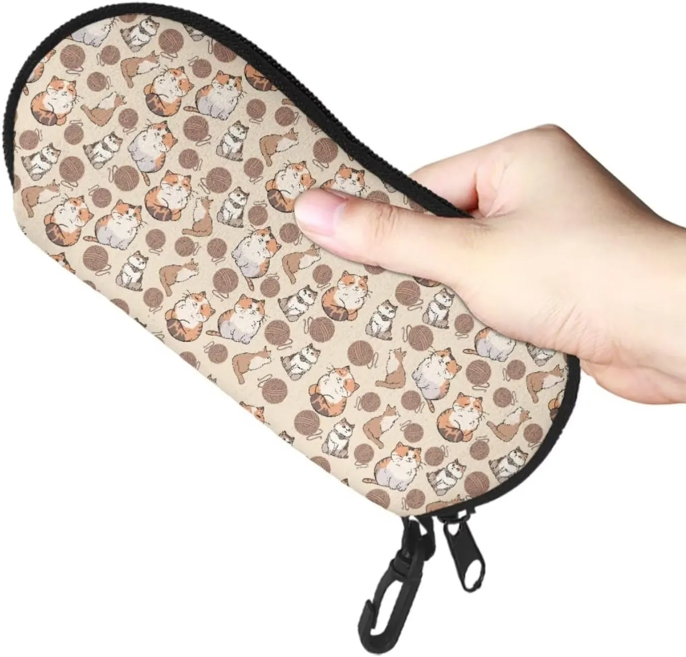 JoyLamoria Novelty Design Portable Glasses Case Ultra Light Neoprene Sunglasses Bag Eyeglasses Case