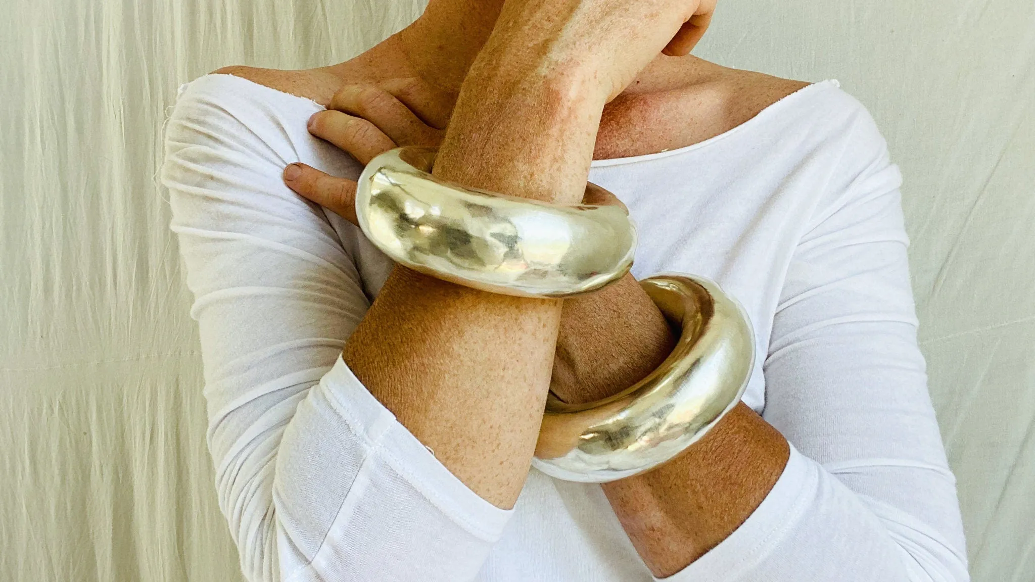 Karen Hill Tribe Sterling Silver SINGLE Bangle. Chunky. Gorgeous