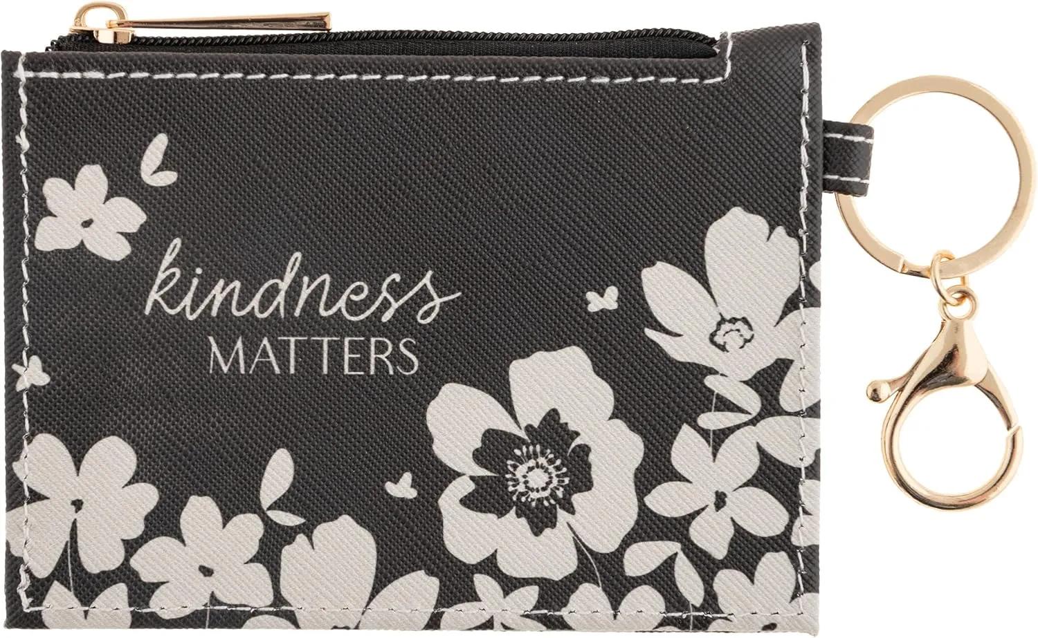 Karma Women's Zip ID Holder, Ink Floral
