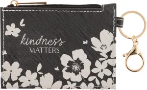 Karma Women's Zip ID Holder, Ink Floral