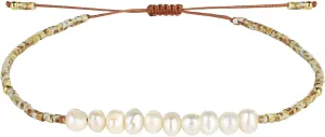 KELITCH Women Pearls Bracelets Handmade Friendship Charm Bracelet Boho Thin Strand Bracelets