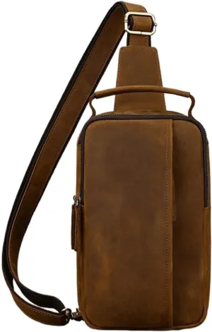 Large Capacity Chest Bag Vintage Crossbody Bag Outdoor Shoulder Bag Backpack