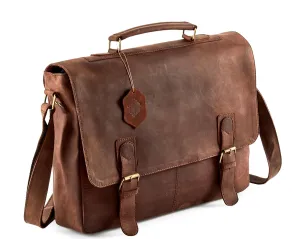Leather Messenger Bag for Men, 18 Inch Laptop Bag, Crossbody Bag Men, Vintage Handmade Leather Satchel Bag Men, Full Grain Business Briefcase Shoulder Bag for Office/Work/Travel