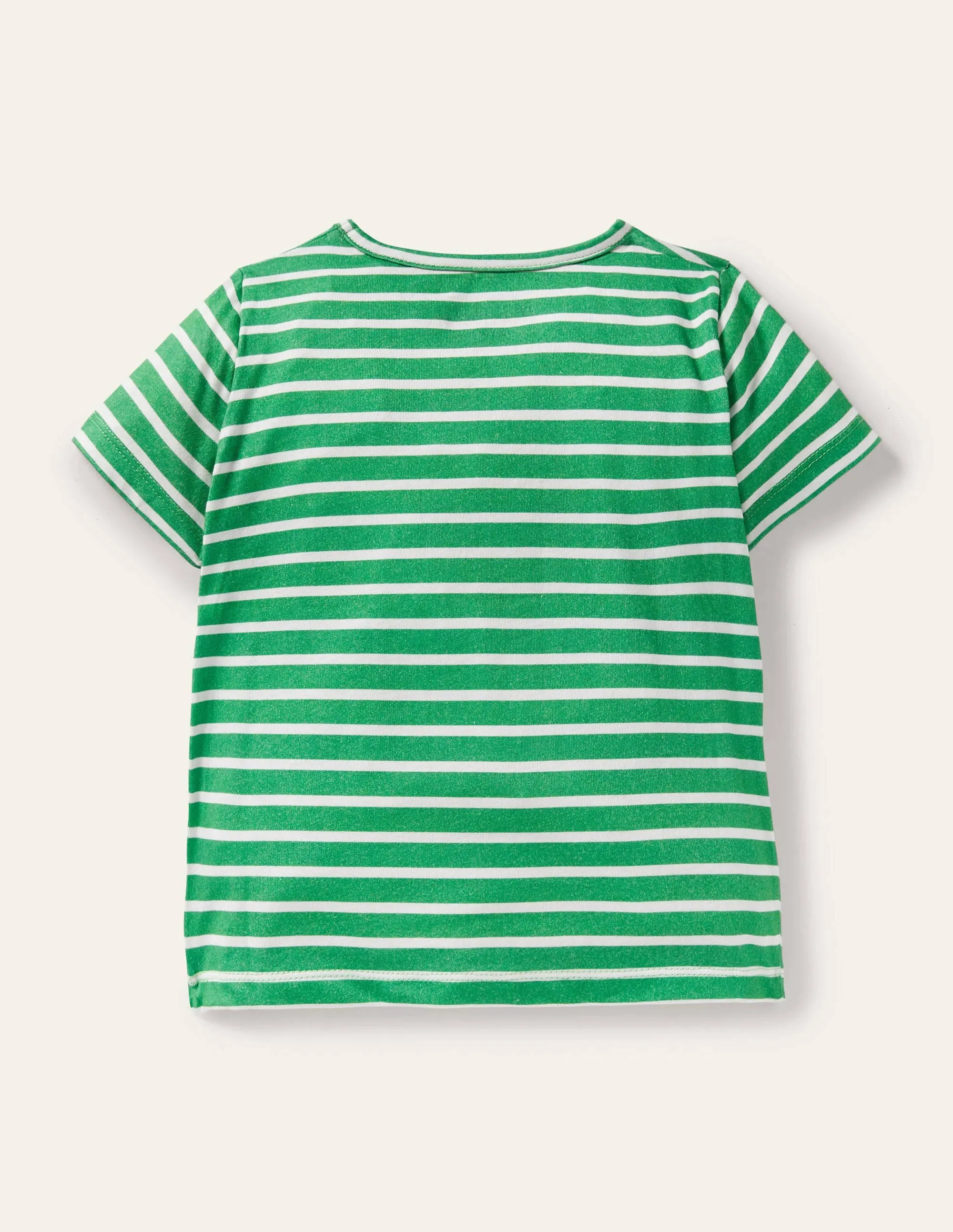 Lift-the-flap T-shirt-Tropical Green/ Ivory Giraffe