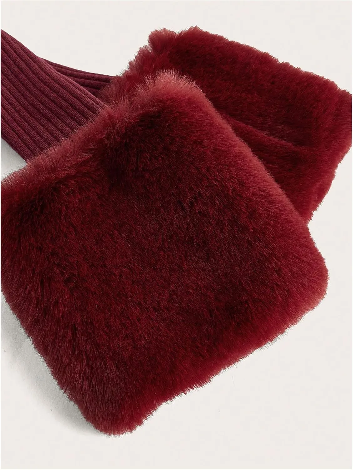 MakeMeChic Women's Christmas Sweaters Faux Fur Button Down Long Sleeve Fuzzy Rib Knit Cardigan Sweater