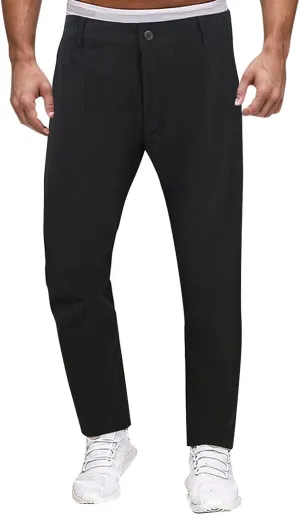 Mens Casual Pants High Waist Zip Off Straight Leg Pants Slim Fit Stretch Lightweight Chino Golf Pants Pencil Trousers