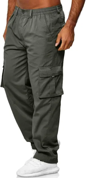 Mens Lightweight Jogging Pant Chinos Work Joggers Loose Sports Casual Sweatpants Elasticated Waist Pants