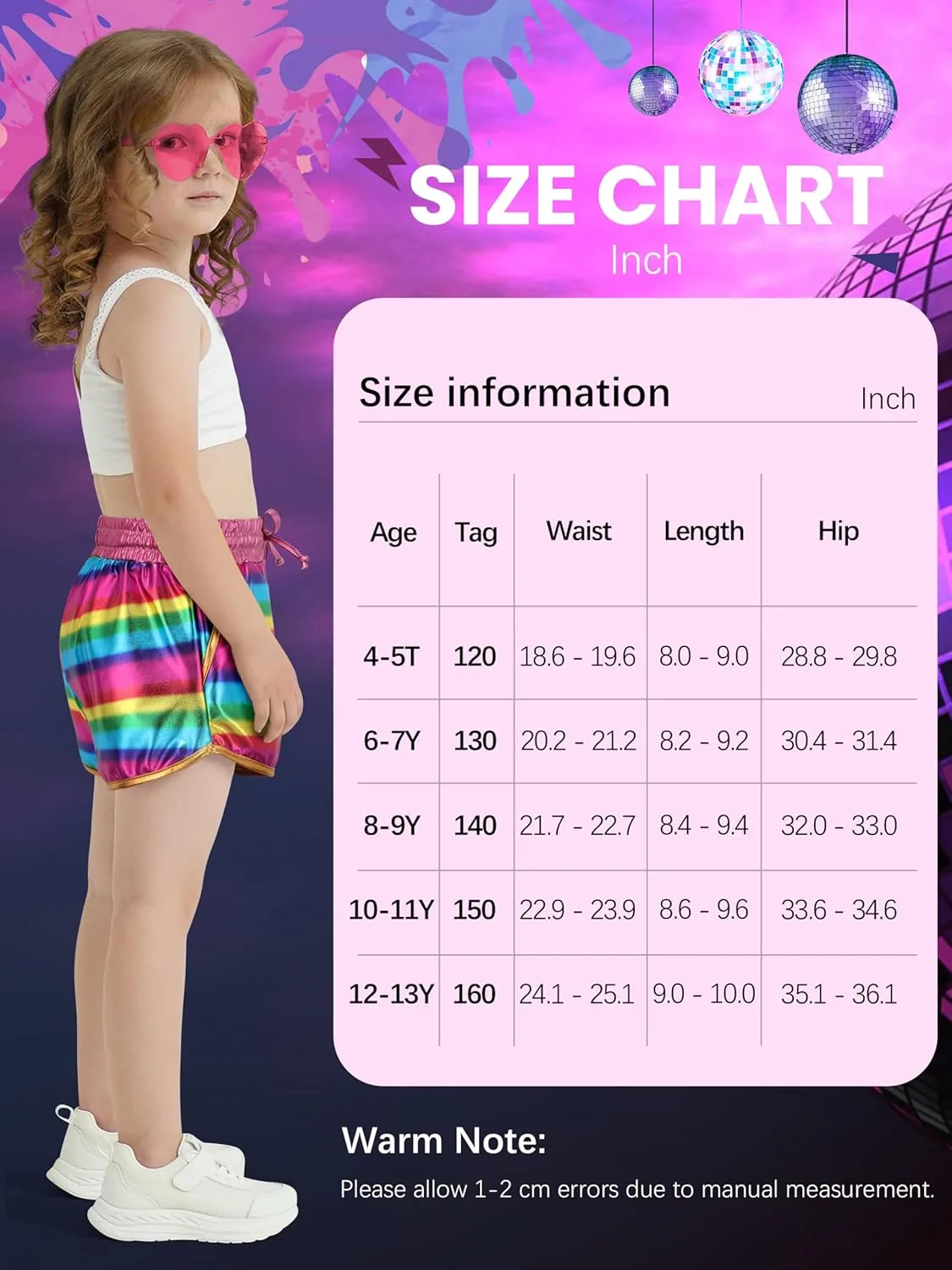 Metallic Shorts Shiny Hot Pants Sparkly Dance Outfits Short Party Outfits with Sunglasses