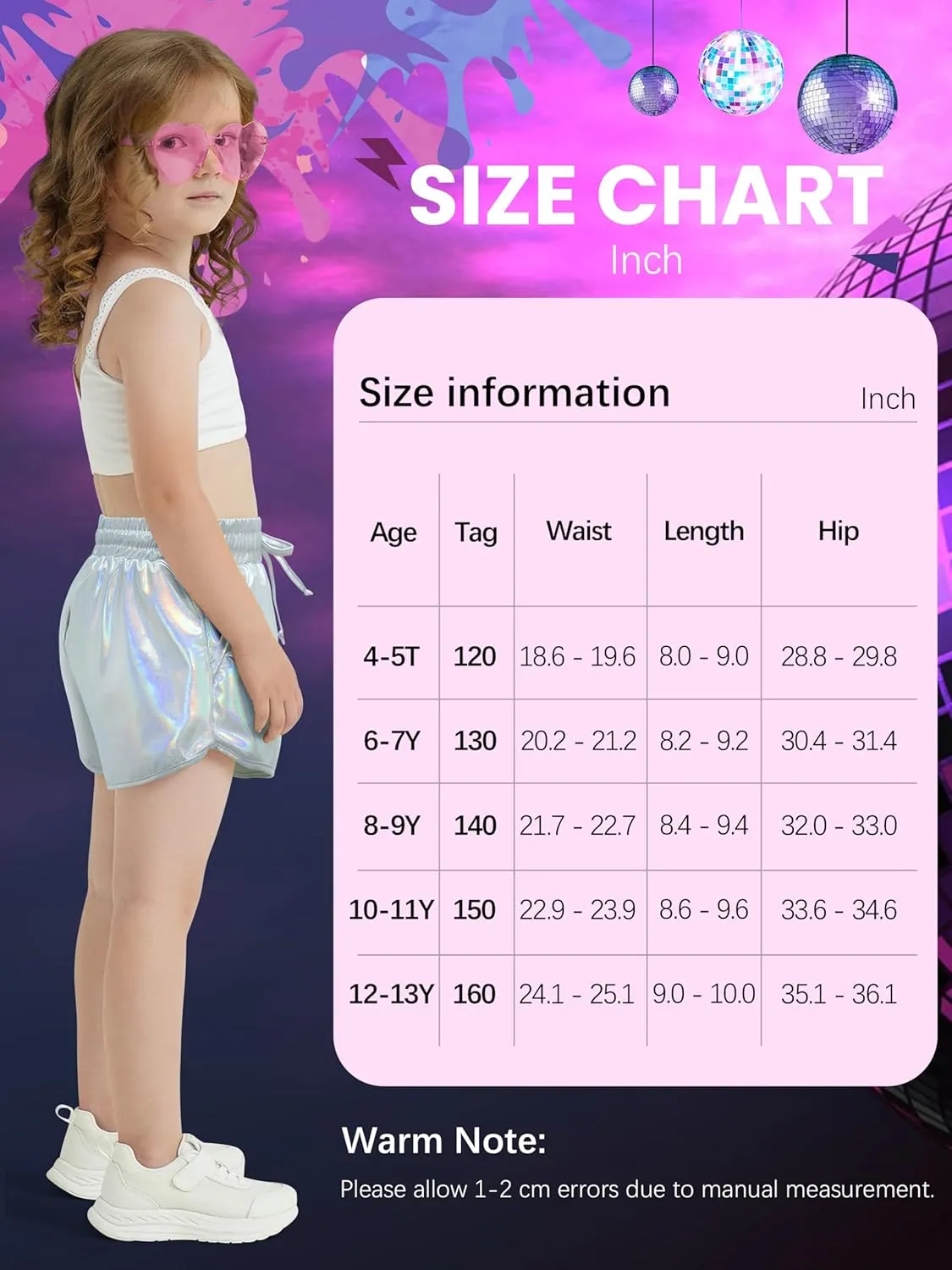 Metallic Shorts Shiny Hot Pants Sparkly Dance Outfits Short Party Outfits with Sunglasses
