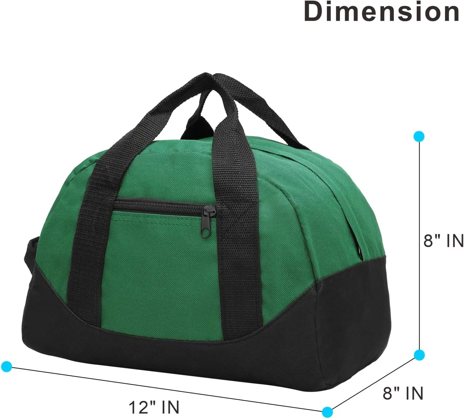 Mini Duffle Bag, 12 Small Sport Travel Carry On Weekender Gym Bag For men and Women