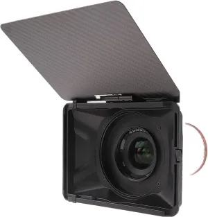 Mini Matte Box,Lightweight Box with Top Flag for DSLR Mirrorless Cameras,Compatible 67mm/72mm/77mm/82mm Lenses,Supporting 4x4/4x5.65 Filters, Black