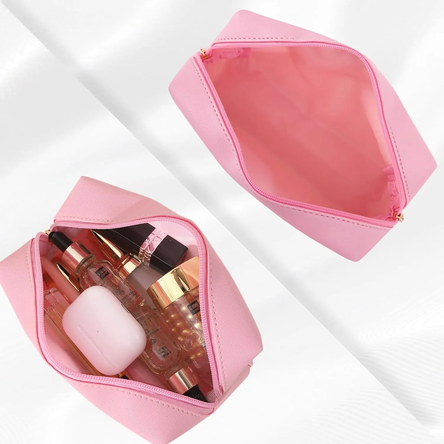 Monogrammed Gift for Women Girls,Preppy Makeup Bag Personalized Initial Cosmetic Bag with Zipper,Cute Makeup Pouch, Waterproof Toiletry Bag,Personalized Gift for GirlBridesmaids