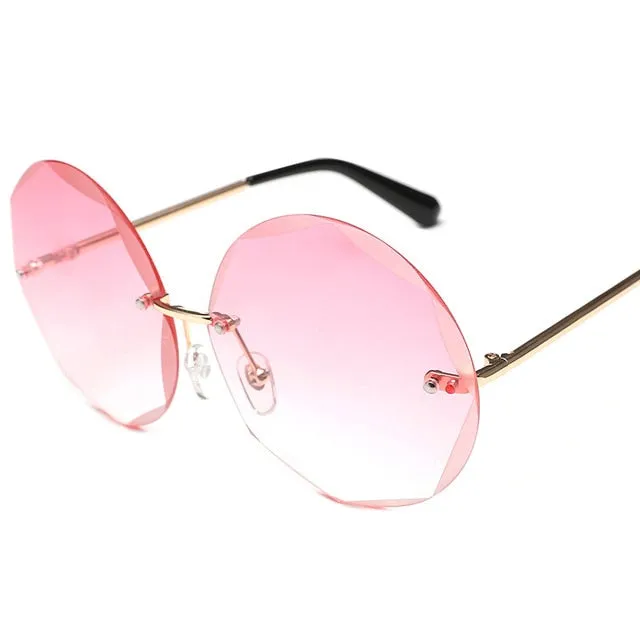 MuseLife Round Cut Rimless Sunglasses
