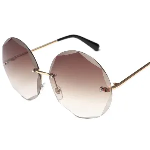 MuseLife Round Cut Rimless Sunglasses