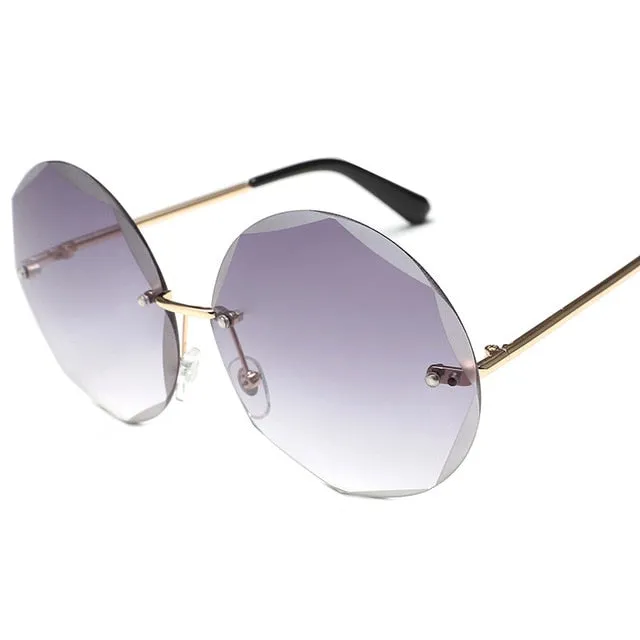 MuseLife Round Cut Rimless Sunglasses