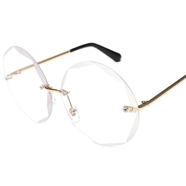 MuseLife Round Cut Rimless Sunglasses