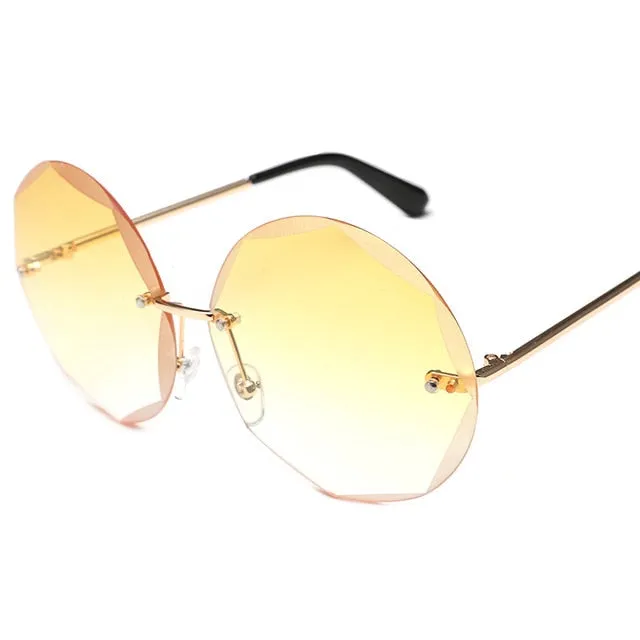 MuseLife Round Cut Rimless Sunglasses