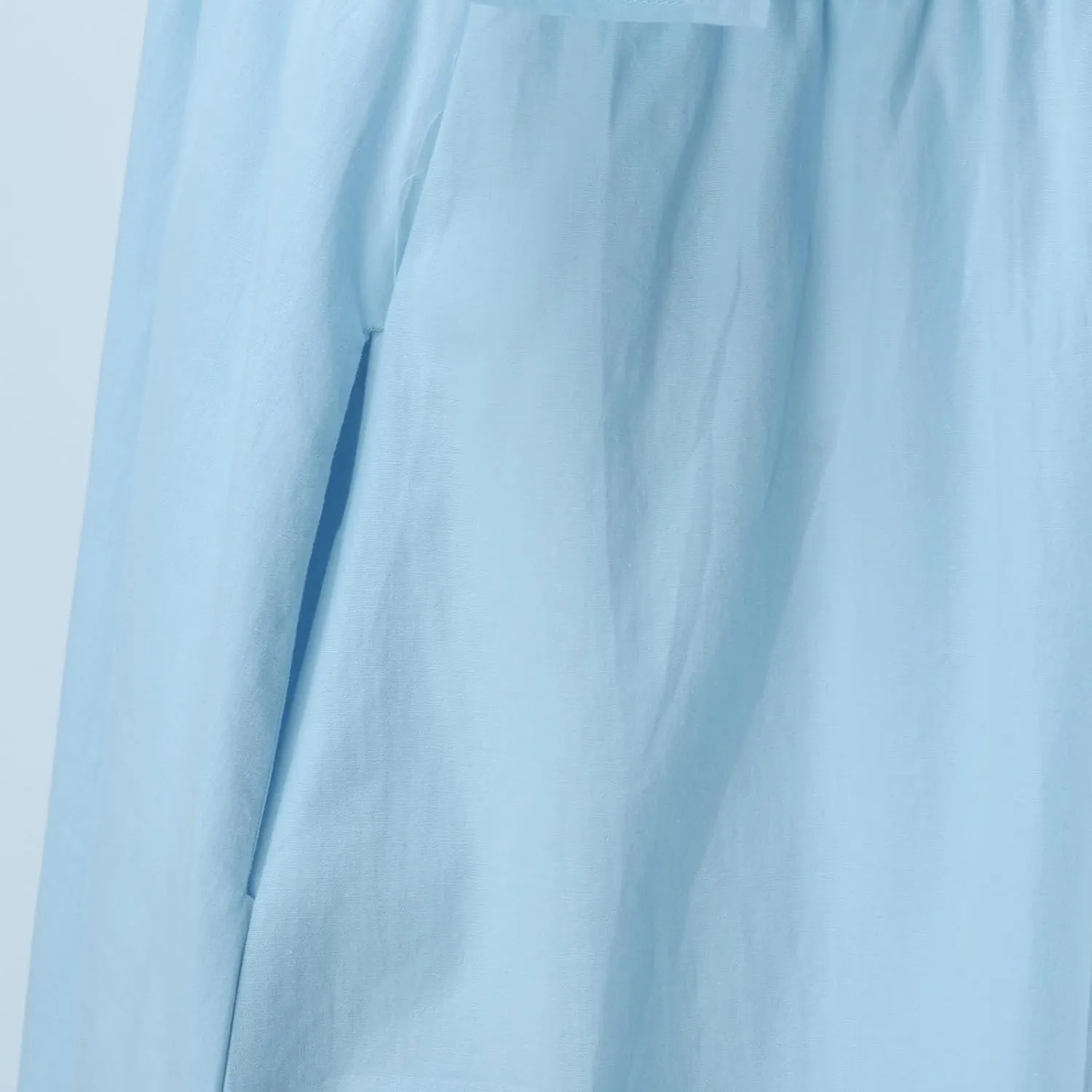 Navy Blue Plus Size Linen Midi Dress Baggy Half Sleeve Beach Dress for Women, Casual Summer Dresses for Vacation