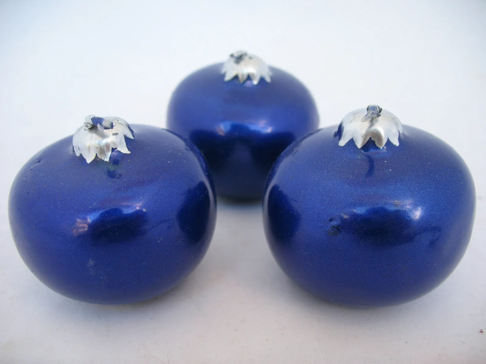NEW NIB LOT 9-pcs SET CHRISTMAS Holiday FLOATING BALL CANDLES Gold NAVY BLUE RED