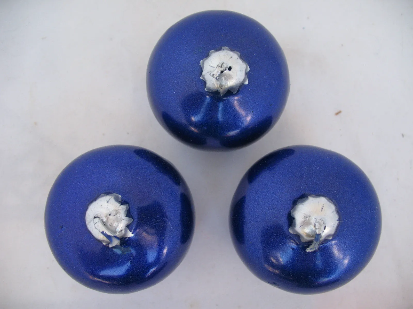 NEW NIB LOT 9-pcs SET CHRISTMAS Holiday FLOATING BALL CANDLES Gold NAVY BLUE RED